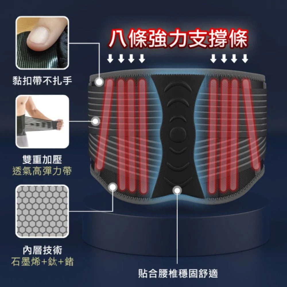石墨烯鈦鍺 高透氣支撐護腰 - 南良H&H - 石墨烯科技